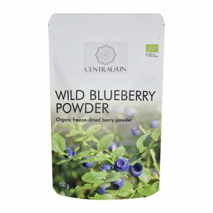 Freeze-dried wild blueberry powder organic Centralsun front