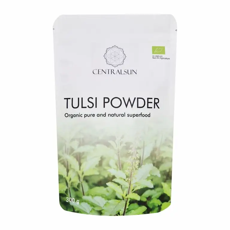 Mahe Tulsi ehk Püha Basiiliku pulber - Centralsun - paki esikülg