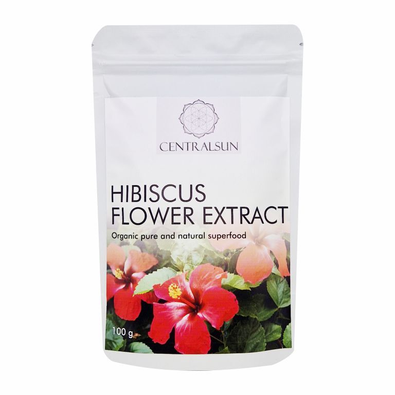 Hibisko ekstrakto milteliai 100 g – 100 % gryni ir natūralūs | Centralsun front