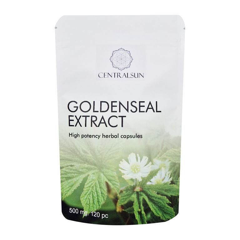 Goldenseal (Hydrastis canadensis) -uutekapselit 500 mg – 120 kpl | Centralsun front