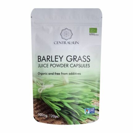Gerstengrassaftpulver Kapseln Centralsun front